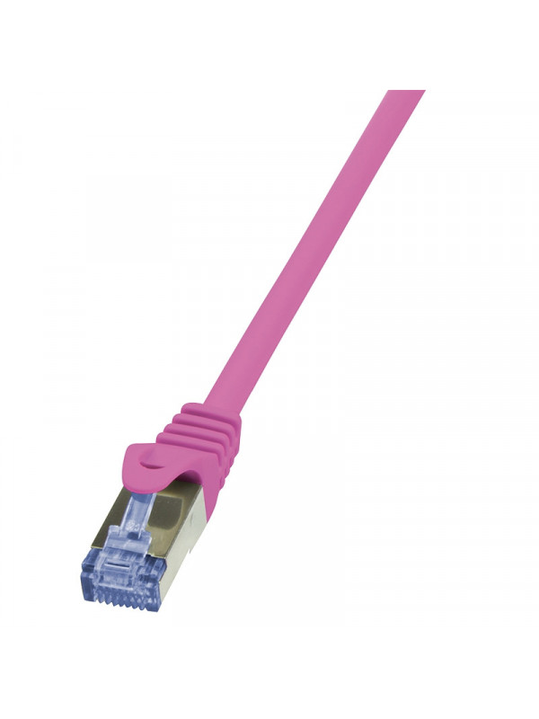 Cablu Patchcord Logilink Cat.6a 10g S/Ftp Pimf Primeline 0,25m Roz