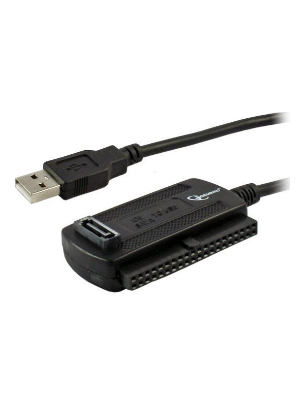 CABLU USB GEMBIRD adaptor, USB 2.0 (T) la IDE (M) ori S-ATA (M), 30cm, adaptor USB la unitati 2.5"/3.5", negru, "AUSI01"