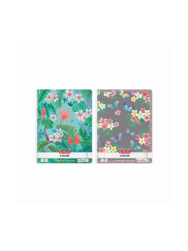 CAIET A4 80 FILE, CU SPIRA, PATRATELE, LADYLIKE MOTIVE ASORTATE