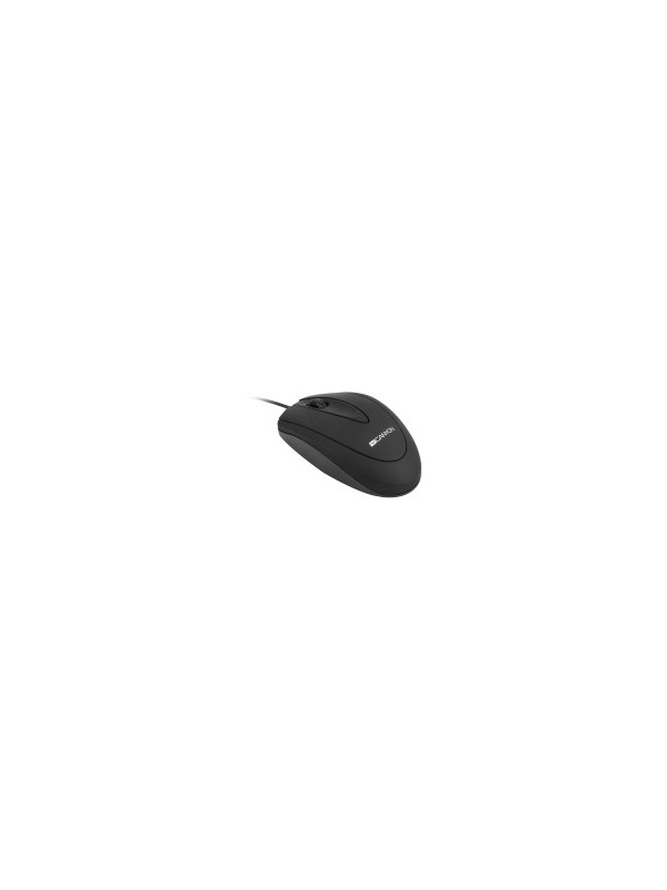CANYON CM-1 wired optical Mouse with 3 buttons, DPI 1000, Black, cable length 1.8m, 100*51*29mm, 0.07kg