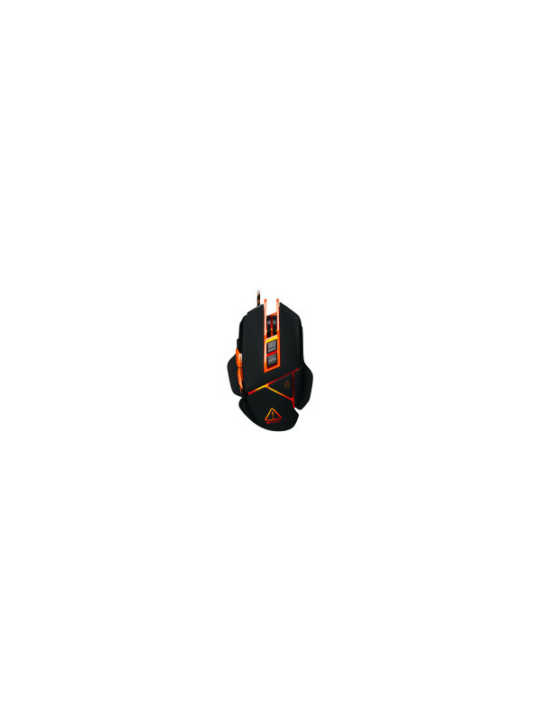 CANYON Hazard GM-6 Optical gaming mouse, adjustable DPI setting 800/1600/2400/3200/4800/6400, LED backlight, moveable weight slot and retractable top cover for comfortable usage, Black rubber, cable length 1.70m, 137*90*42mm, 0.154kg(replacement)