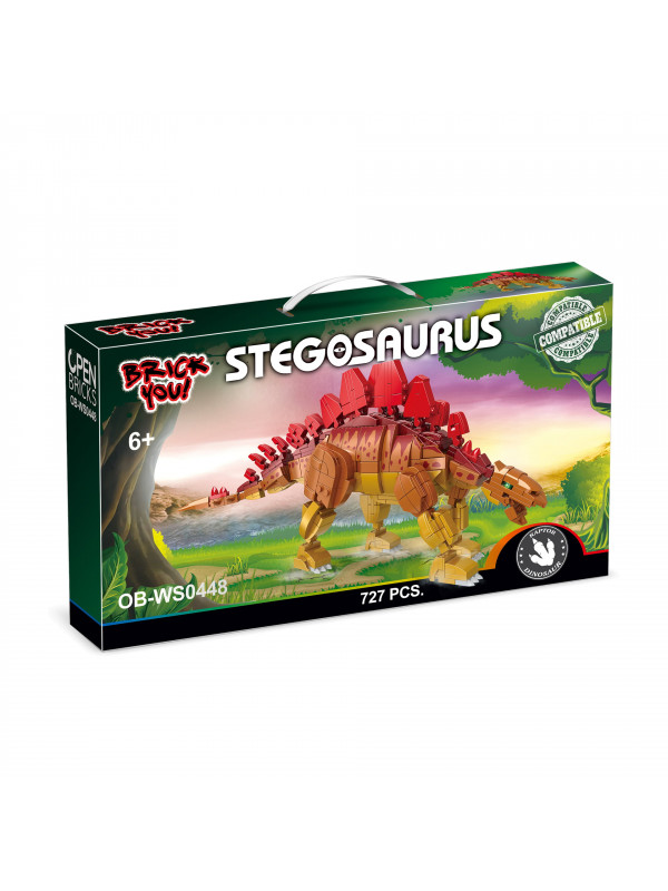 Dinozaur de jucarie - Set constructie Stegozaur (727 piese)