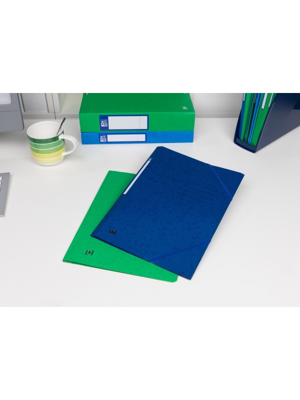 DOSAR MAPA OXFORD TOPFILE A4, CAPACITATE 200 FILE, INCHIDERE CU ELASTIC, PEFC, 3 CLAPE, INDEX, SET 10, CULOARE ALBASTRU INCHIS