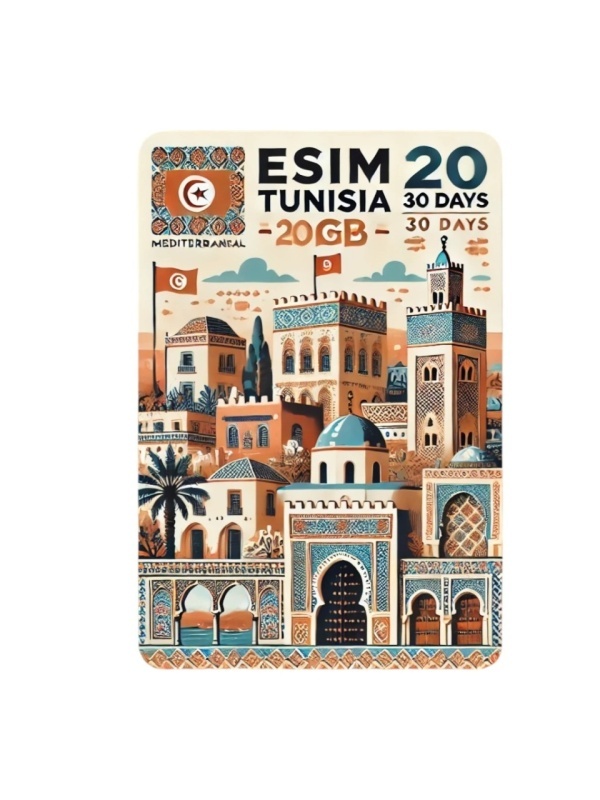 eSIM Tunisia 20GB 30Days Standard