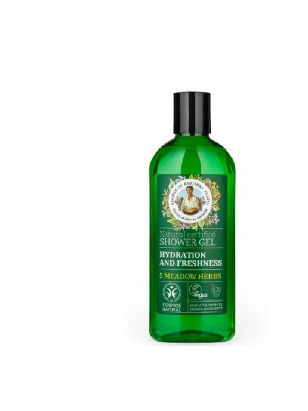Gel de dus hidratant si revigorant cu extracte din 5 plante de camp "rba" 260ml adams vision