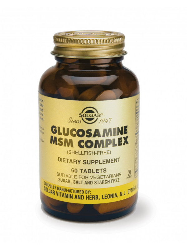 GLUCOSAMINE MSM COMPLEX (Shellfish Free) 60cpr SOLGAR