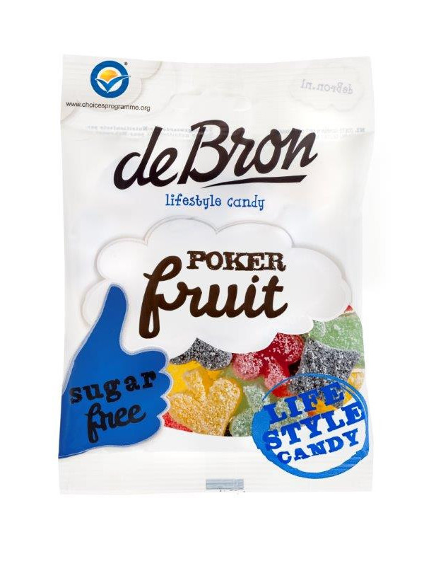 Jeleuri gumate DEBRON Pokerfruit cu aroma de fructe, fara zahar si fara gluten 90g