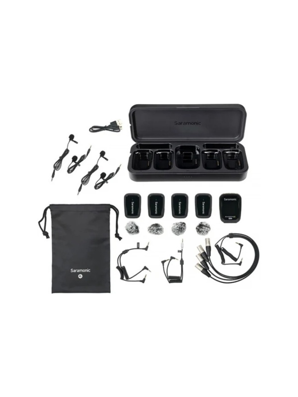 Kit microfon Saramonic Blink500 ProX B8 4TX+RXWireless, 2.4 GHz, display OLED, 4500mAh