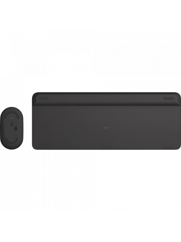 Kit tastatura + mouse wireless Logitech MK470, Slim, Negru Grafit