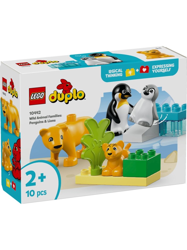LEGO DUPLO FAMILII DE ANIMALE SALBATICE: PINGUINI SI LEI 10442