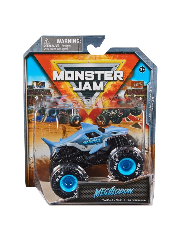 MONSTER JAM MASINUTA METALICA MEGALODON SCARA 1 LA 64