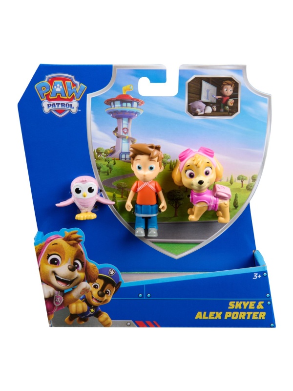 PATRULA CATELUSILOR SET 3 FIGURINE SKYE SI ALEX PORTER
