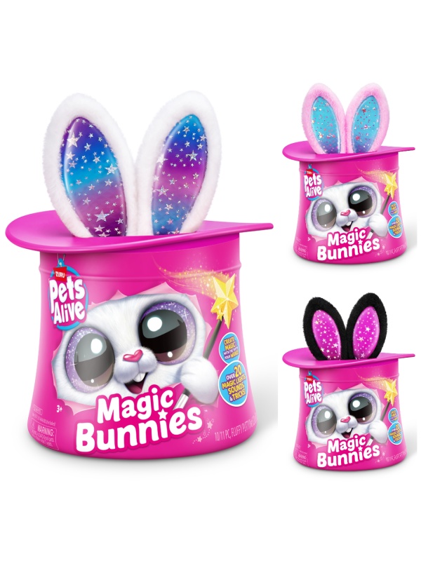 Pets Alive - Jucarie de plus interactiva cu accesorii surpriza, Iepurasul Magician, diverse modele