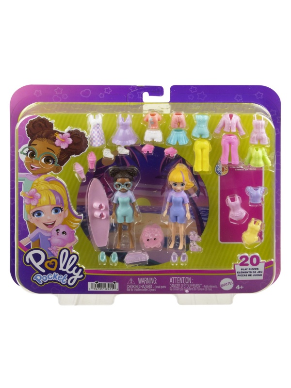 POLLY POCKET SET 2 PAPUSI SI ACCESORII 20 PIESE