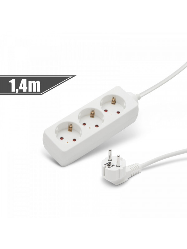 Prelungitor triplu, 3x1 mm², 1,4m