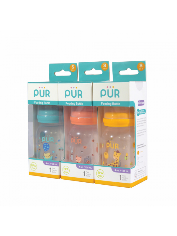PUR 9012 – BIBERON CU DESEN 0-3 LUNI, 125ML