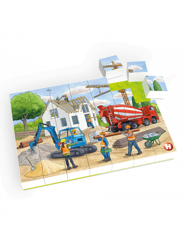 Puzzle Pe santier in constructii Hubelino (35 piese)
