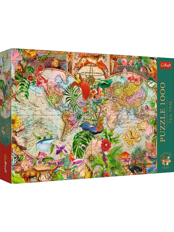 PUZZLE TREFL 1000 PREMIUM PLUS TEA TIME HARTA ANTICA A LUMII
