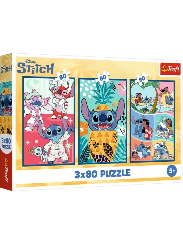 PUZZLE TREFL 3X800 STITCH LUMEA LUI STITCH