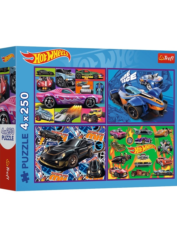 PUZZLE TREFL 4X250 HOT WHEELS MASINI DE CURSE