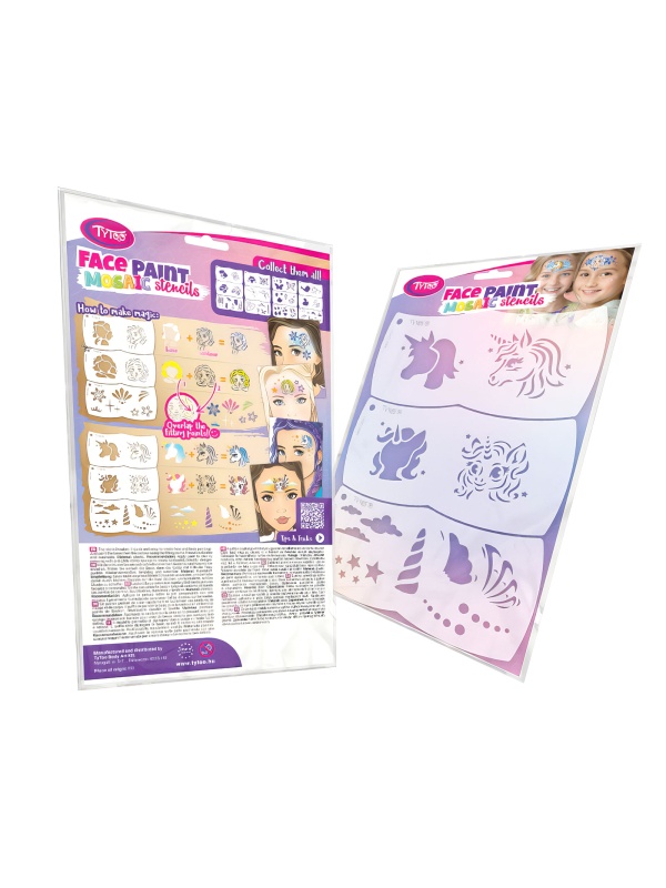 Șablon Mozaic Face Painter - unicorn - stea - 3 bucăți / pachet Tytoo