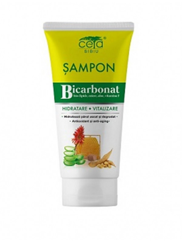 SAMPON (hidratare si vitalizare) CU BICARBONAT,BIO-LIPIDE,MIERE,ALOE SI VIT.F 200ml CETA