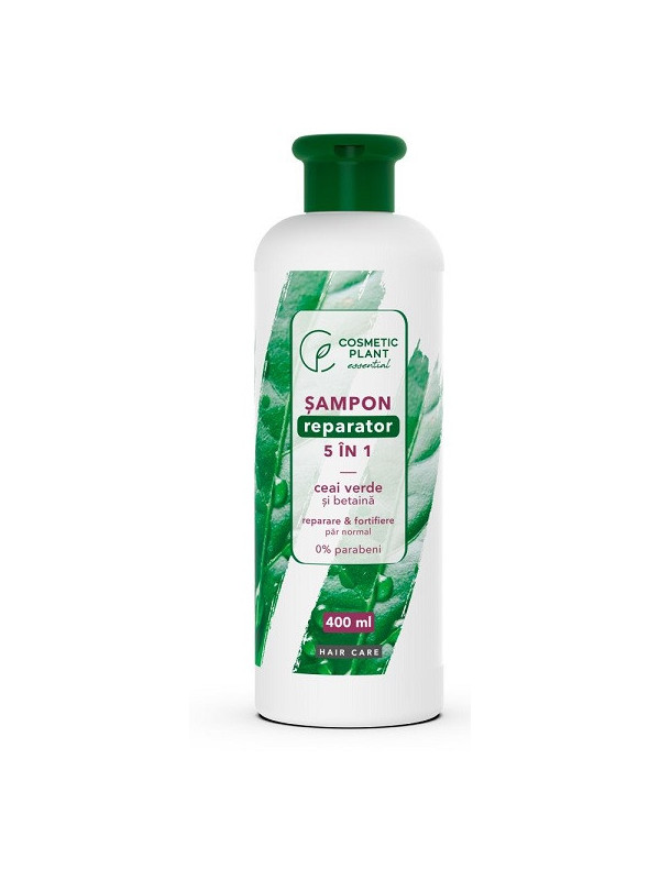 Sampon reparator 5 in 1 cu ceai verde si betaina 400ml cosmetic plant