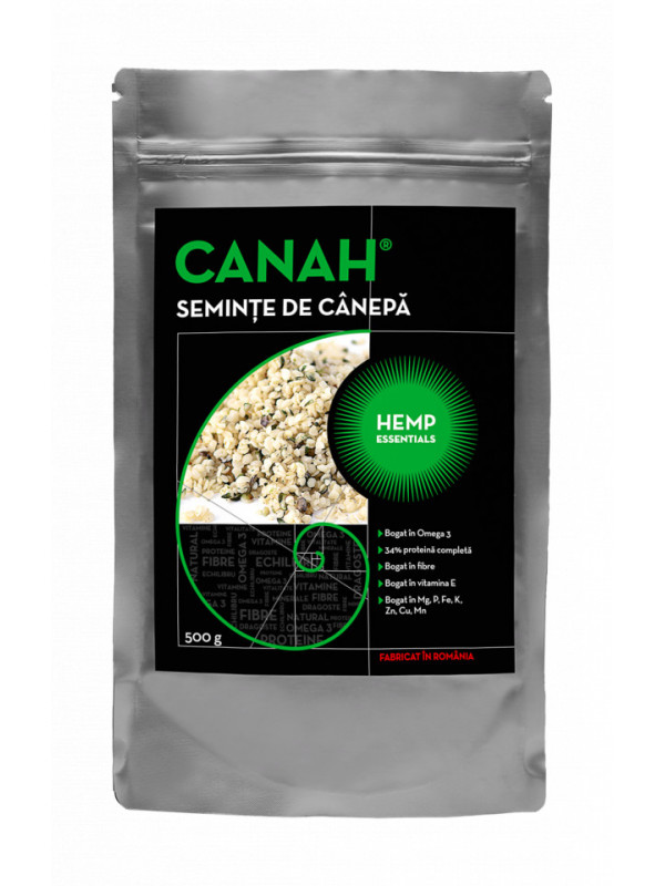 SEMINTE DECORTICATE DE CANEPA 500gr CANAH