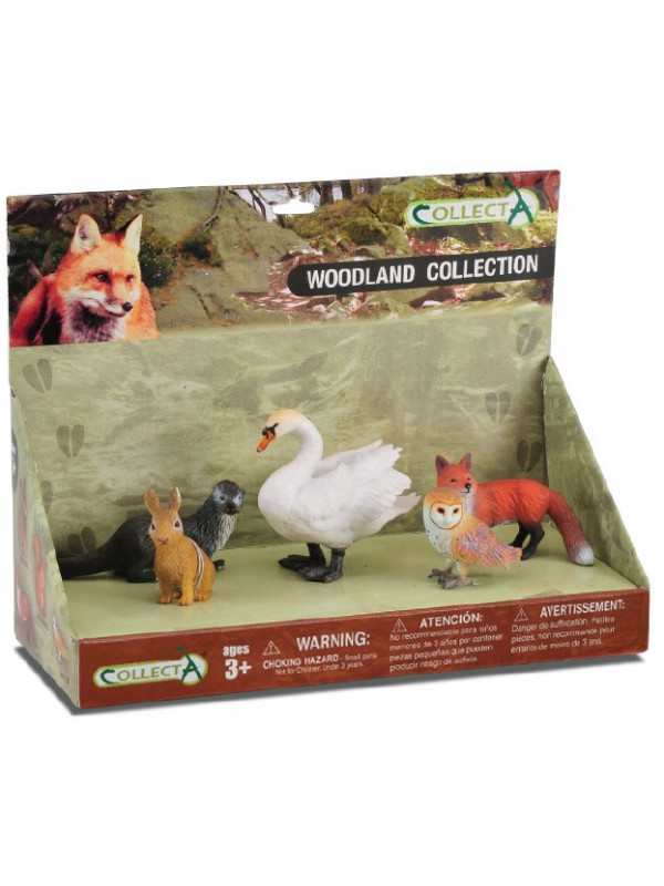 Set 5 figurine Animale din padure pictate manual LPP Collecta