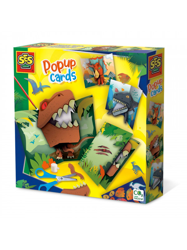 Set creativ - Carduri pop-up dinozauri
