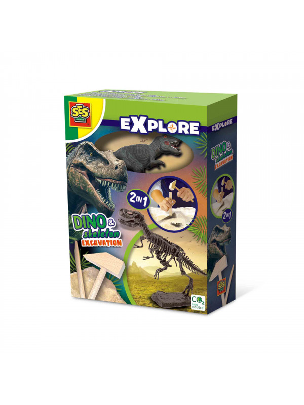 Set creativ Dino si excavarea scheletului 2 in 1 - T-rex