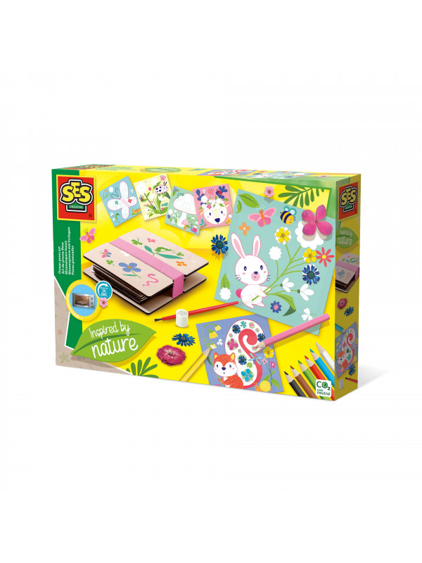 Set de lucru manual cu presa de flori pentru copii