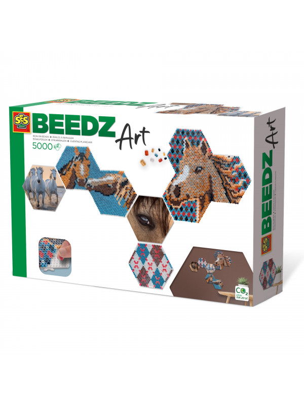 Set margele de calcat Beedz Art - Cai cu placi hexagonale
