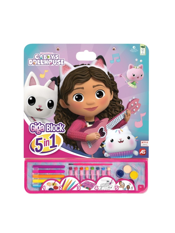 SET PENTRU DESEN GIGA BLOCK 5 IN 1 GABBY DOLLHOUSE