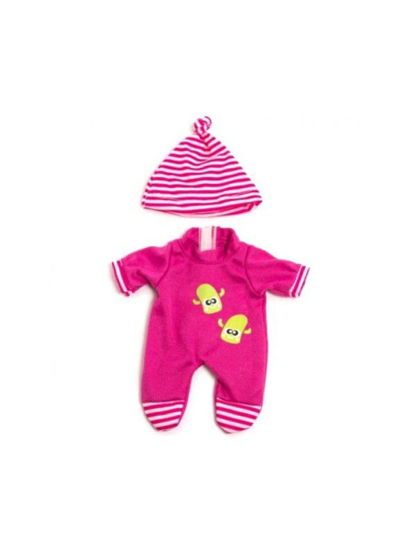 Set pijama si caciulita pentru papusa fetita 21 cm