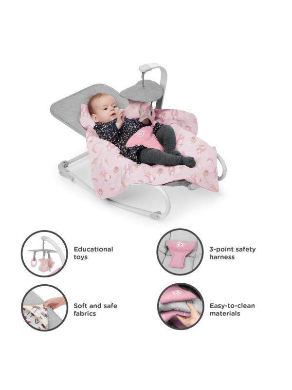 SEZLONG 3 IN 1, KINDERKRAFT FELIO 2, PEONY ROSE