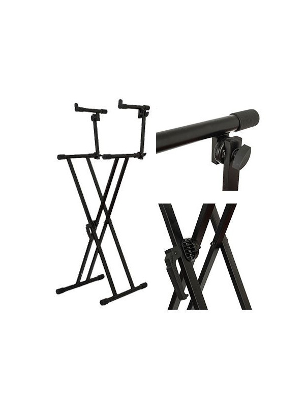 Stativ pentru 2 clape, negru