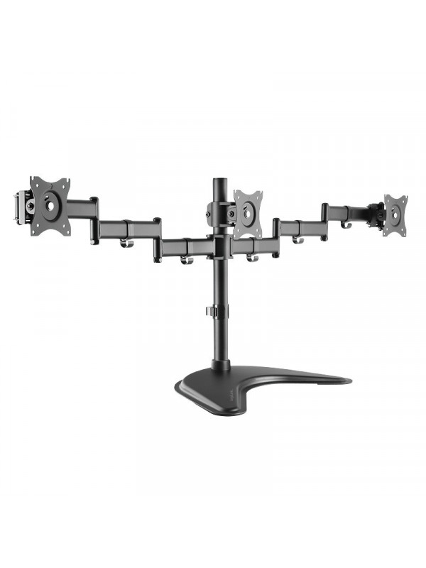 SUPORT de birou LOGILINK, pt 3 TV/monitor plat, diag. max 27 inch, rotatie, inclinare, pivotare, orizontala, verticala, totala, max 8 Kg x 3, "BP0051"