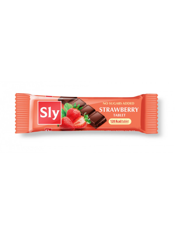 Tableta (ciocolata) capsuni 25gr sly nutritia