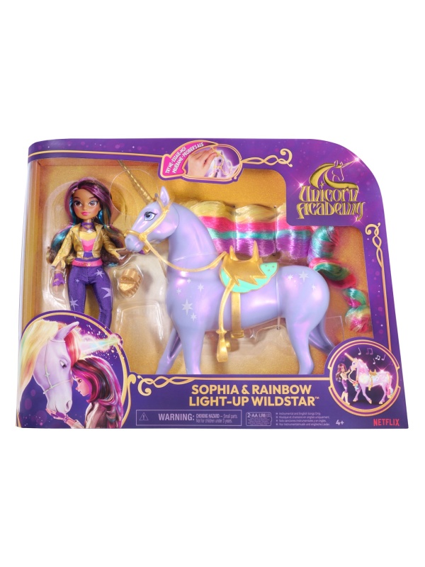 UNICORN ACADEMY SET SOPHIA SI WILDSTAR LUMINA DE CURCUBEU