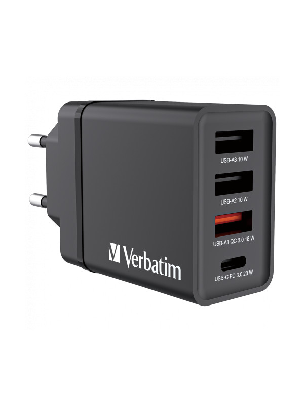 VERBATIM V CHR-30EU1 USB Charger 30W Blck