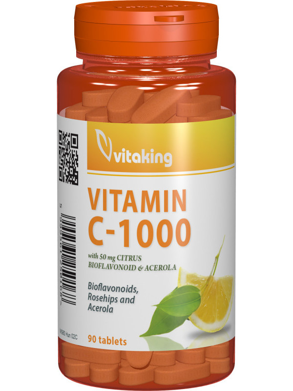 Vitamina c 1000mg cu bioflavonoid 90cpr
