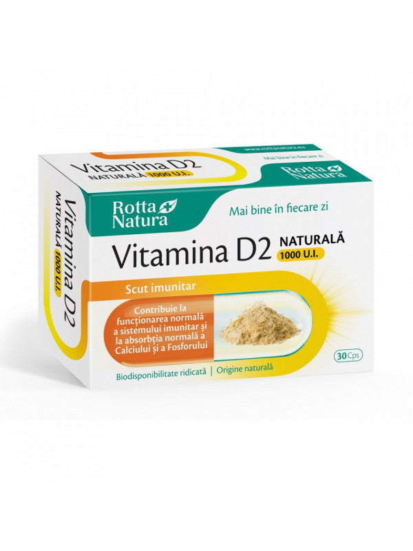 VITAMINA D2 NATURALA 1000UI 30CPS