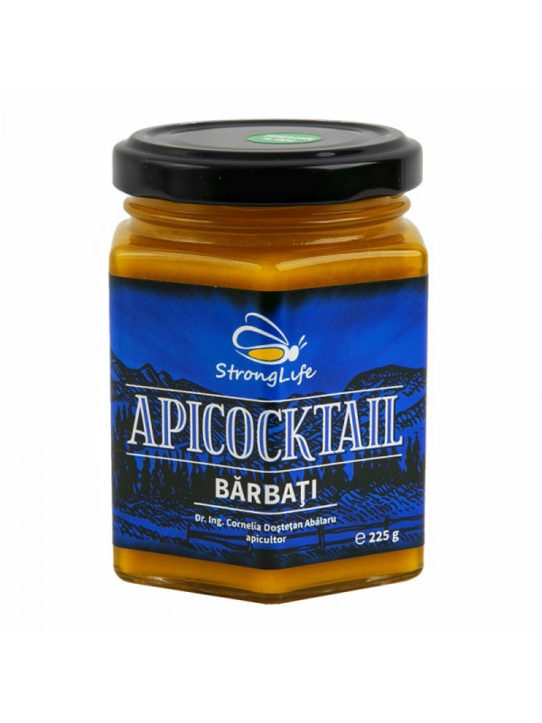ApiCocktail® Barbati - mix apicol pentru imunitate cu miere, polen, propolis, apilarnil by Dr. Ing. Cornelia Dostetan Abalaru apicultor - 225g