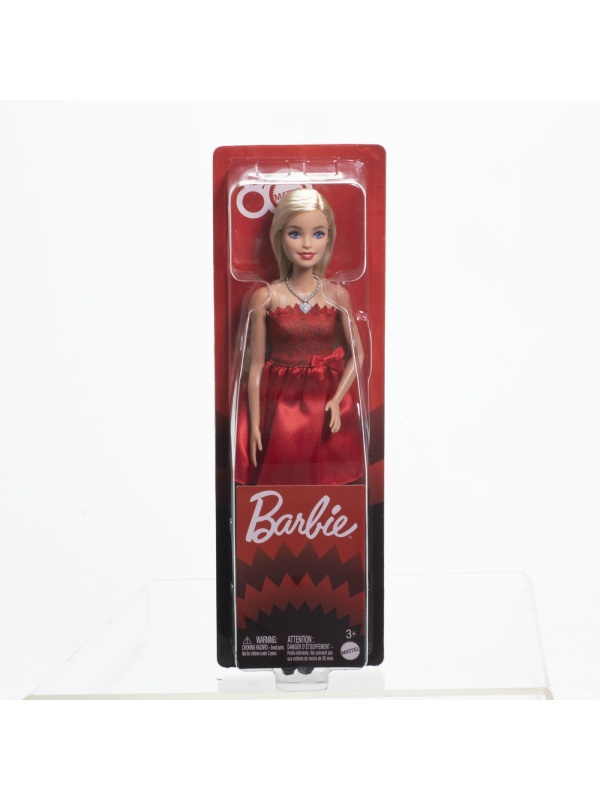 BARBIE PAPUSA BARBIE COLECTIE ANIVERSARA 80 DE ANI BLONDA CU ROCHIE ROSIE RUBIN