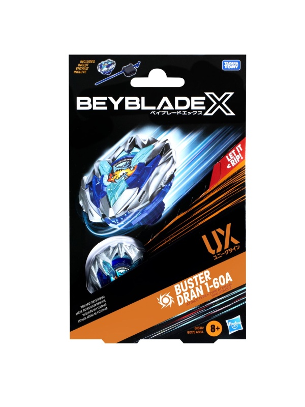 BEYBLADE X LET IT RIP SET LANSATOR SI ROATA BUSTER DRAN 1-60A UX