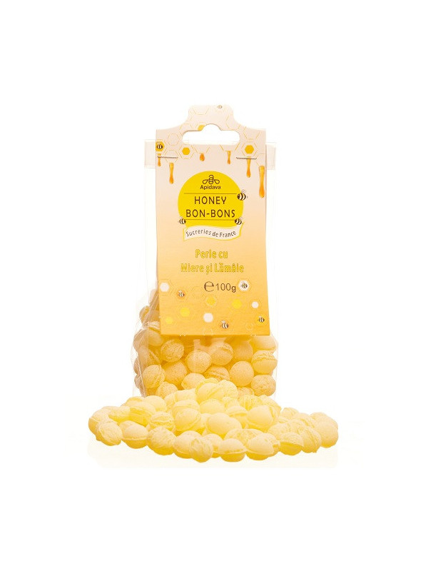 Bomboane perle cu miere si lamaie 100g apidava