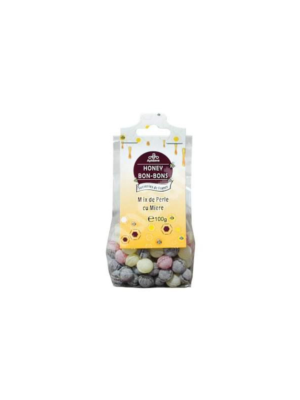 Bomboane perle mix cu miere 100g Apidava