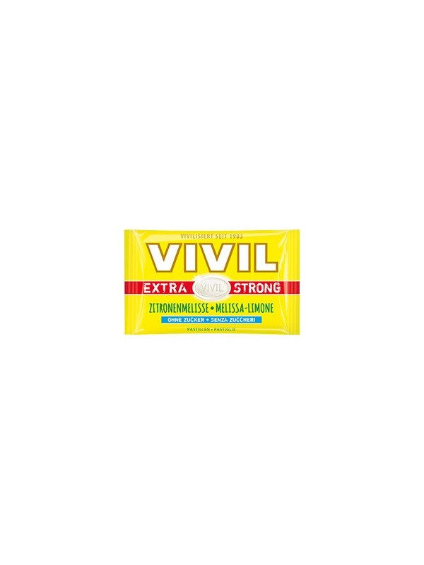 Bomboane Vivil Extra Strong cu Lamaie si Melisa fara zahar 25g