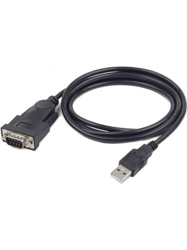CABLU USB GEMBIRD adaptor, USB 2.0 (T) la Serial DB9M (9-pin)(RS232)(T), 1.5m, negru, "UAS-DB9M-02"